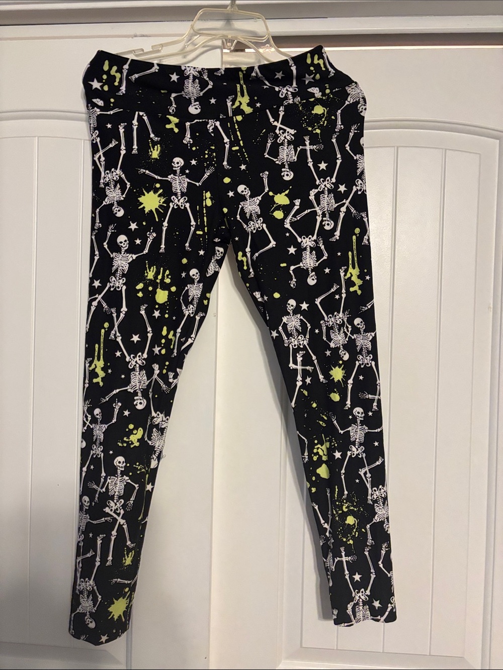 No Boundaries Black Leggings with Yellow Accent Graphics
